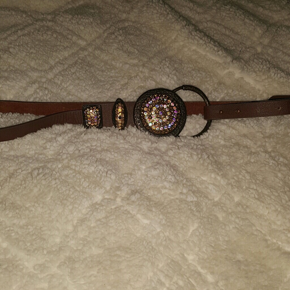 Beautiful Leather Bling Belt